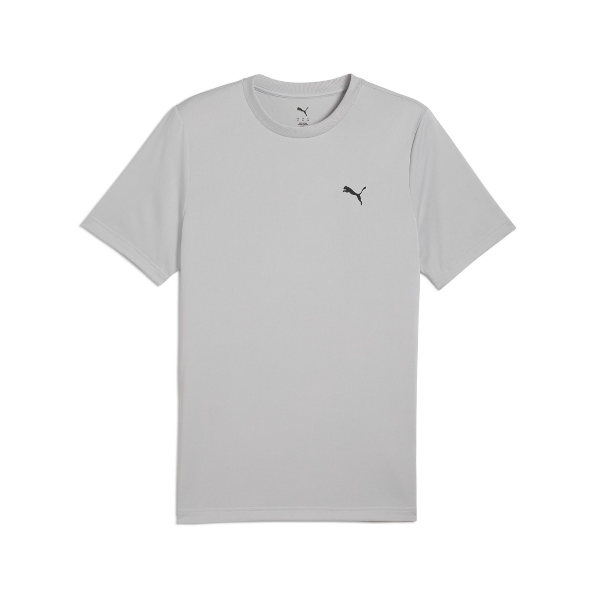 Puma Essentials Small Logo Poly Erkek Gri Yuvarlak Yaka Tişört