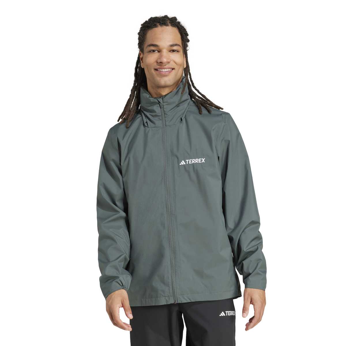 fumiya adidas Multi Essentials 2L Erkek Yeşil Kapüşonlu Yağmurluk JM8693