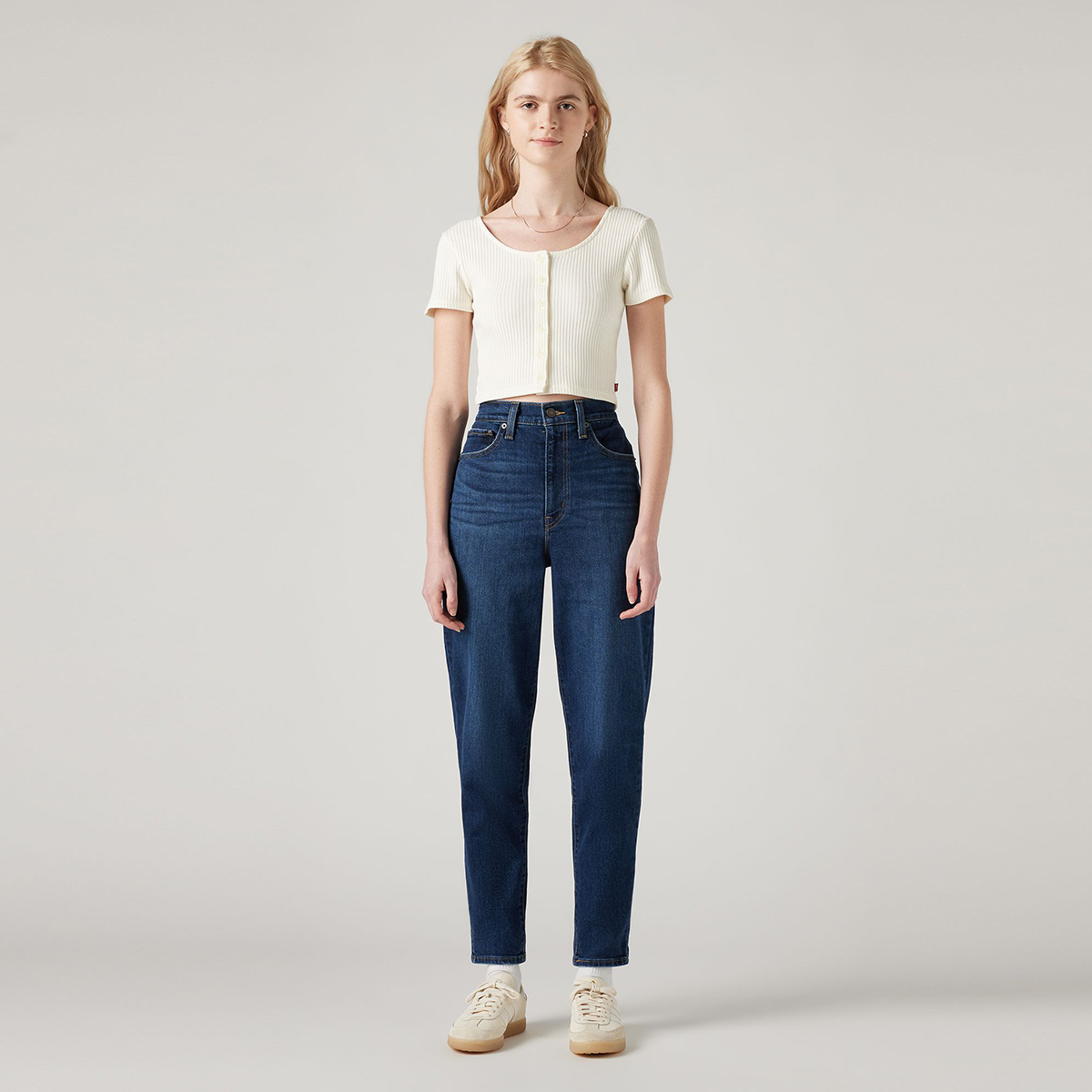 Levi's High Waisted Mom Jean Kadın Lacivert Jean 26986-0018