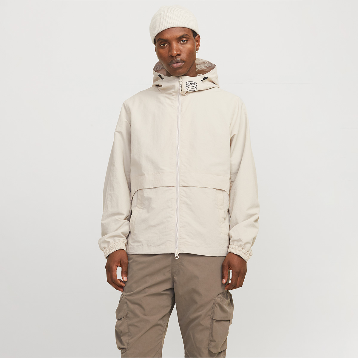 Jack&Jones Union Erkek Bej Kapüşonlu Ceket 12274049-MON - Sporthink