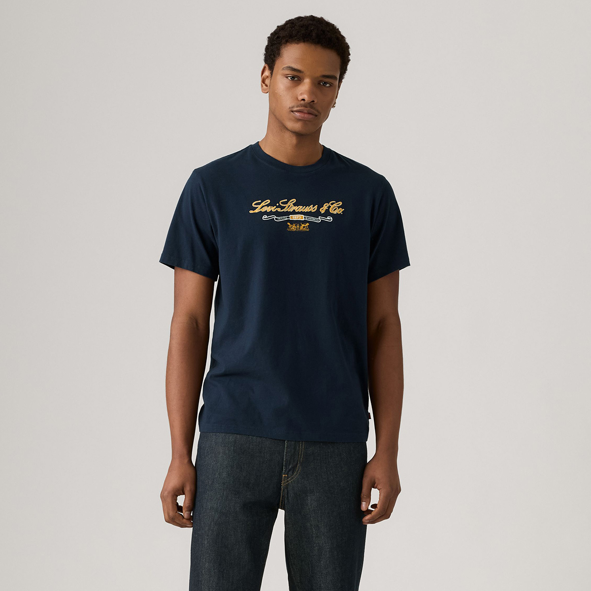 Levi's Relaxed Fit Erkek Mavi Bisiklet Yaka Tişört A2082-0296