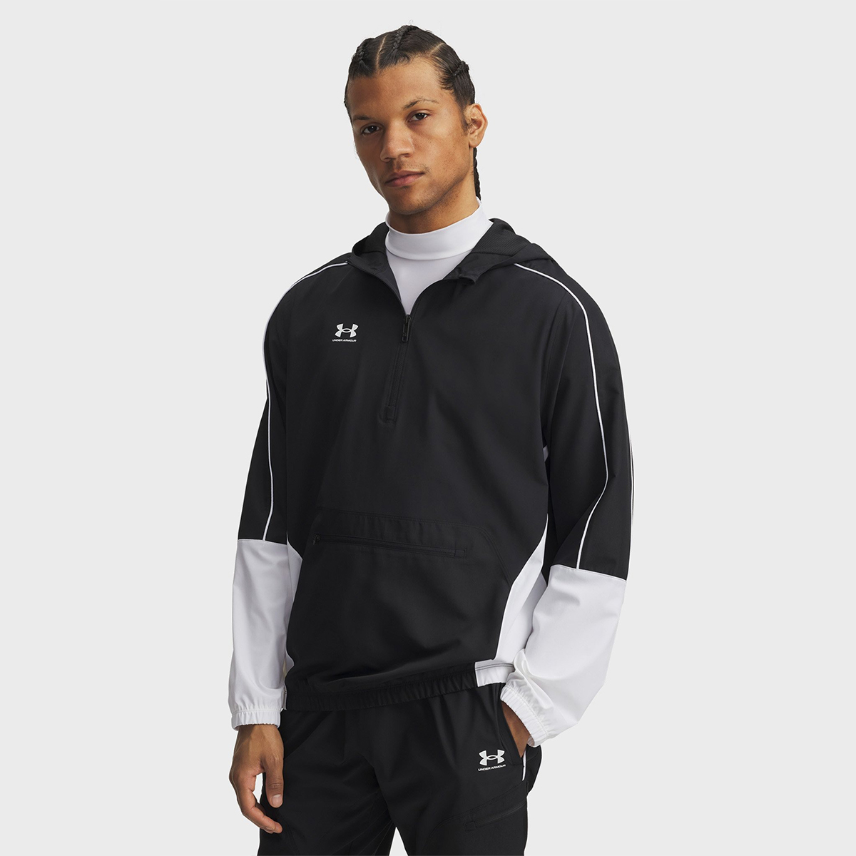 Under Armour Challenger Warmup Erkek Siyah Kapüşonlu Ceket 6004045