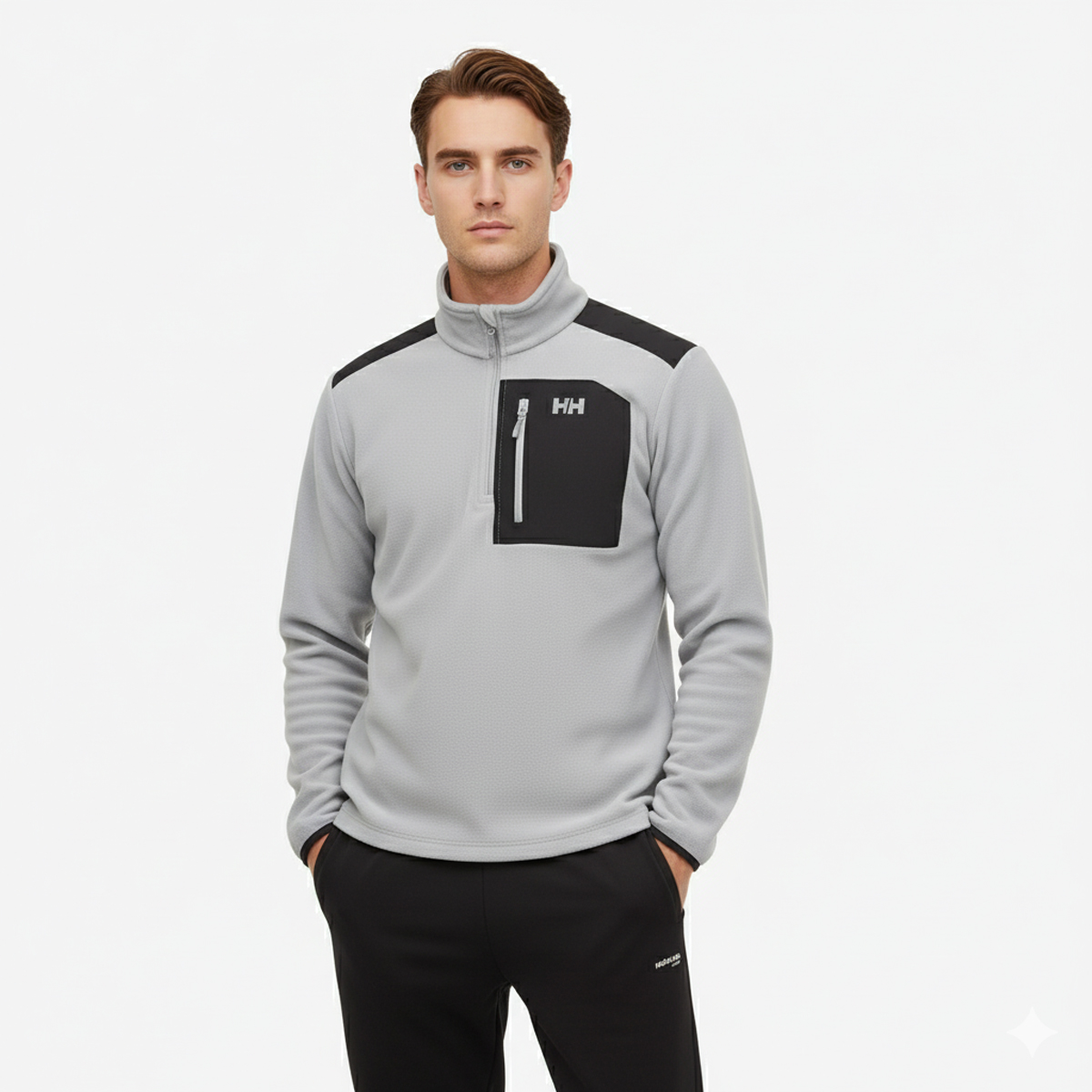 Helly Hansen Polar Block Erkek Gri Dik yaka Sweatshirt 12008-853