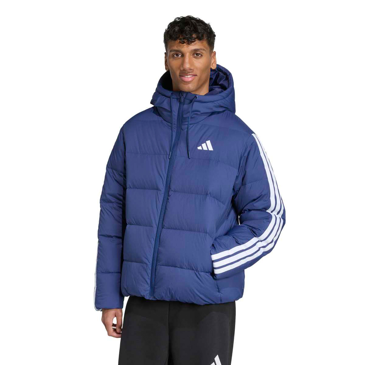 adidas Essentials Climawarm 3 Stripes Puffer Down Erkek Siyah