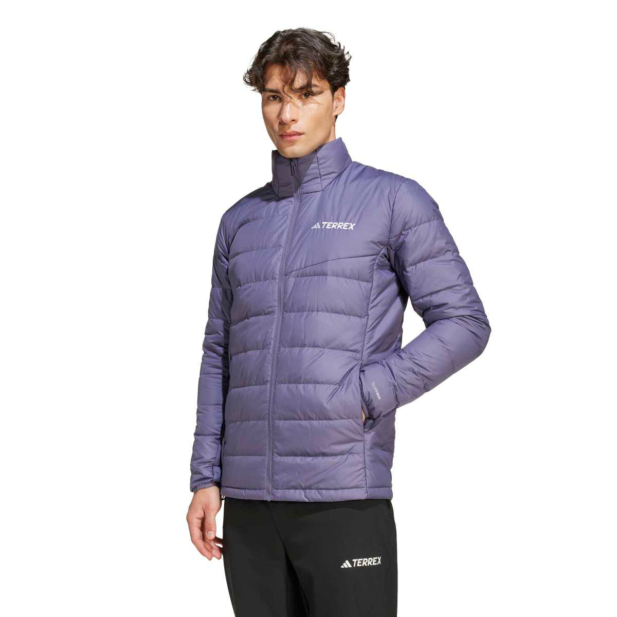 adidas Terrex Multi Light Down Erkek Mor Dik Yaka Mont JZ9965