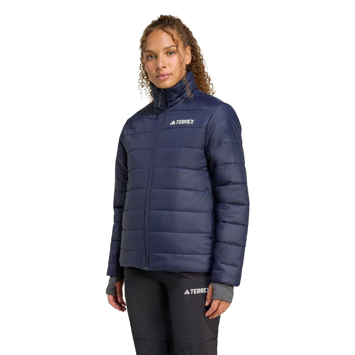 adidas Terrex Multi Essentials Insulated Kadın Lacivert Kapüşonlu