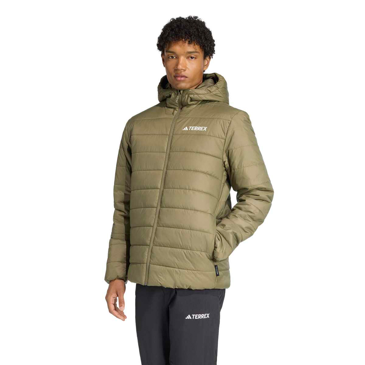 adidas Terrex Multi Essentials Insulated Erkek Yeşil Kapüşonlu