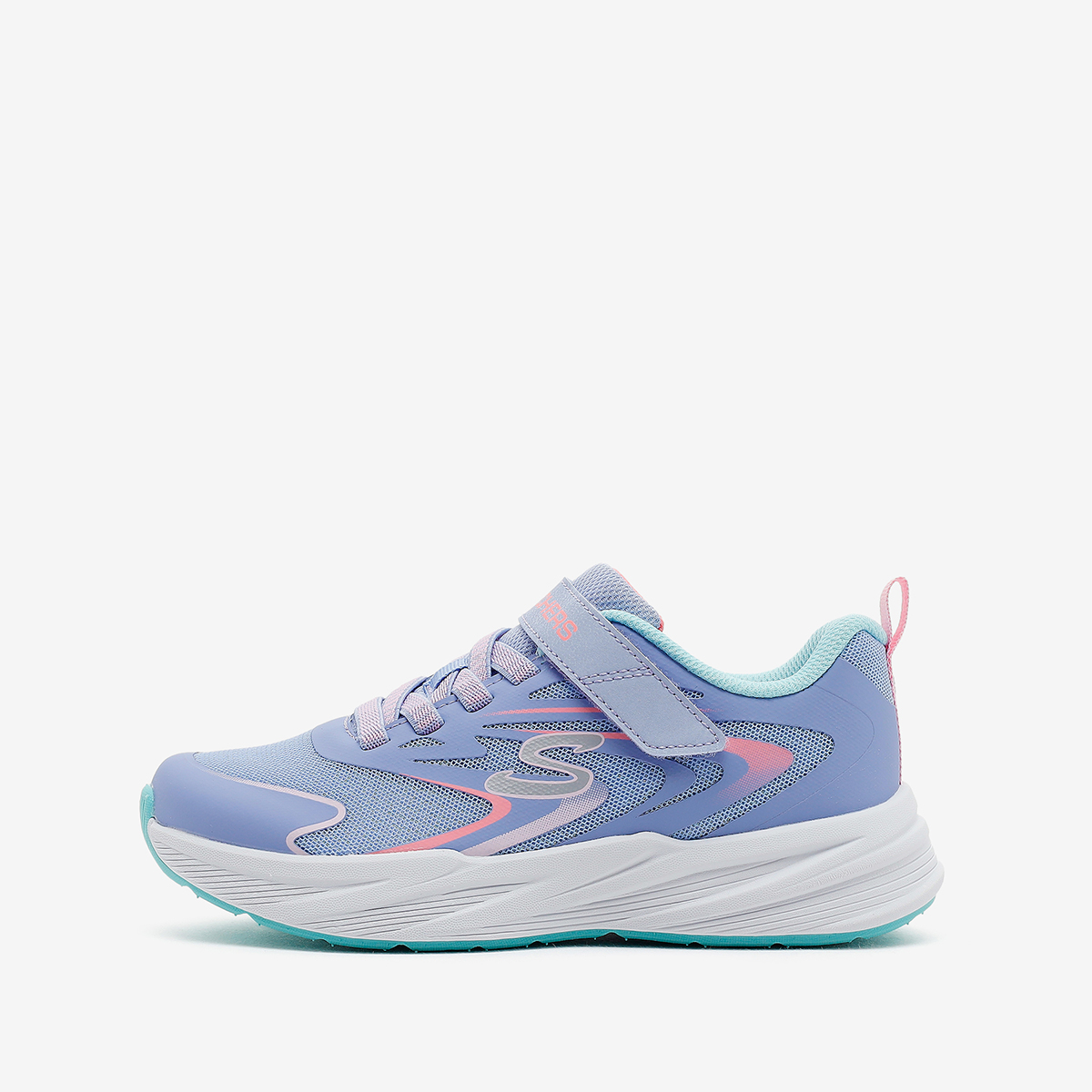 ミー Skechers Microspec Tread Kız Çocuk Mavi Spor Ayakkabı 303882L-PWMT