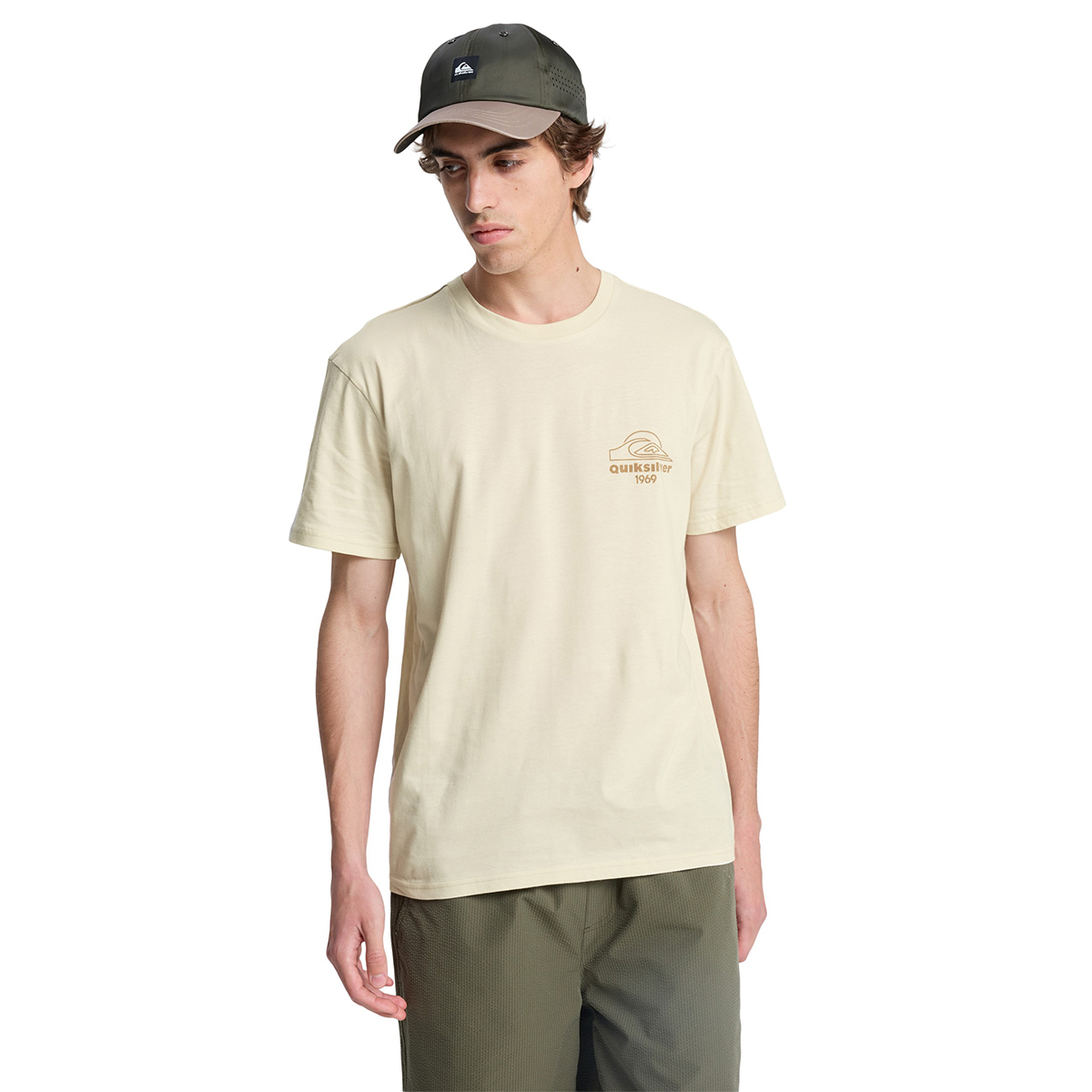 Quiksilver Bliss Point Erkek Bej Tişört EQYZT08259-6481 - Sporthink